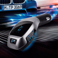 Bluetooth CAR KIT свободни ръце с вграден FM трансмитер USB и Micro USB карти черен